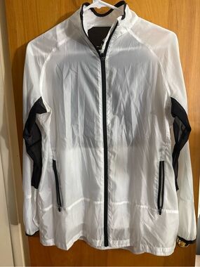 LuLaRoe Rise White Jacket with Black Trim